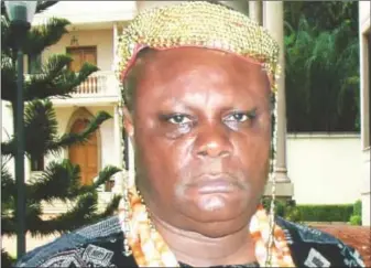  ??  ?? High Chief Engr. Agujegbe Chamberlin Adiaso, Grand Patron of Ala Igbo Cultural Festival, during the unveiling ceremony