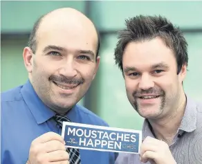  ??  ?? Facial fuzz The Reformer’s Kenny and Douglas with their moustaches
