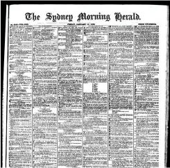  ??  ?? The front page of the on 10 January 1868 – the day the last convict ship arrived in Western Australia from Britain