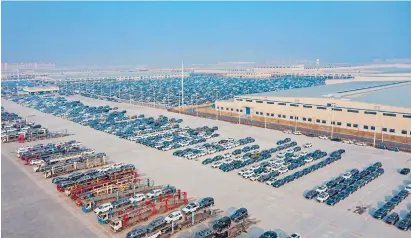  ?? ?? A view of BYD’s automobile plant in Zhengzhou, capital of central China’s Henan Province. — IC