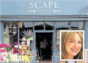  ??  ?? Scape Interiors owner Lisa Blatch, inset, shared CCTV clips of the crime online