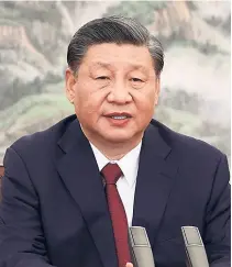  ?? ?? XI JINPING, the Chinese President, speaking at the opening ceremony of the Boao Forum for Asia in southern China’s Hainan province, on April 21, 2022.