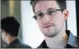  ?? THE GUARDIAN/ THE ASSOCIATED PRESS ?? Admitted leaker Edward Snowden is pictured Sunday in Hong Kong.