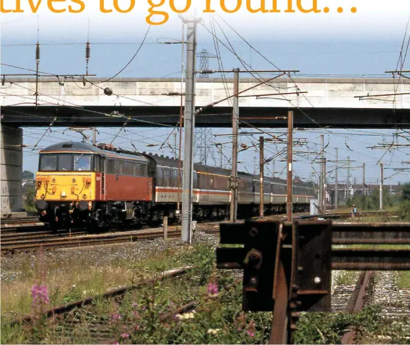  ??  ?? Parcels Sector-owned 86419 heads the 0832 Glasgow-Poole past Farington Junction (near Preston) on July 1990.