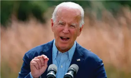  ?? Photograph: Jim Watson/AFP/Getty Images ?? The magazine is backing the Democratic presidenti­al candidate, Joe Biden.