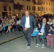  ??  ?? Contestato Luciano Moggi è stato ospite al «Rovigo Sport Festival», scatenando polemiche