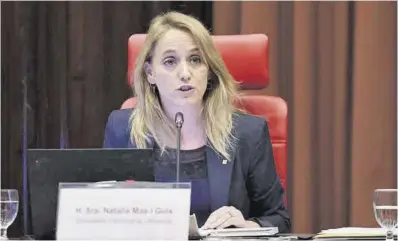  ?? Quique García / Efe ?? La ‘consellera’ de Economia, Natàlia Mas, en el Parlament.