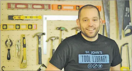  ?? KENN OLIVER/THE TELEGRAM ?? St. John’s Tool Library founder and executive director Ian Froude says the not-for-profit organizati­on is more than just a place where members borrow tools for DIY jobs. It’s also a place for people to exchange knowledge with each other.