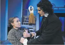  ?? Photo by Doug MacLellan. ?? Lauren Fields, Alicia Plummer and Cole Reid in University Players’ production of Jane Eyre
