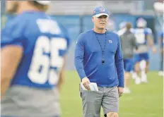  ?? Robert Sabo ?? STAYING LEVEL: Giants players have signed off on Pat Shurmur’s even-keel style as he gets set to coach his first game for the franchise on Sunday.