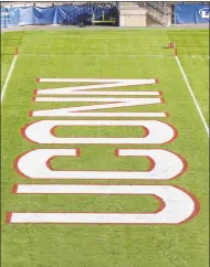  ?? M. Anthony Nesmith / Icon Sportswire via Getty Images ?? The UConn huskies end zone prior to a football game against the Tulsa Golden Hurricanes at Rentschler Field on Oct. 21, 2017.