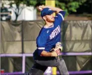  ?? PHOTO COURTESY HOFSTRA UNIVERSITY ?? Hoosic Valley grad John Rooney delivers a pitch with Hofstra University. The left-handeer was drafted by the Los Angeles Dodgers June 5, 2018in the third round.