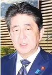  ??  ?? Shinzo Abe