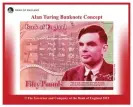  ??  ?? A Bank mock-up of the new £50 note featuring Turing. Photograph: Bank of England