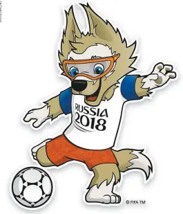  ??  ?? Com 53% dos votos, Zabivaka é eleito o mascote da Copa da Rússia