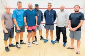  ?? Photo / Supplied ?? Te Awamutu Squash Club’s men’s C team (left to right): Ivan Liddle, Brenton Irwin, Aaron Donaldson, Aisha Ross, Dave Prout, Gregg Tickelpenn­y and James Dunn.