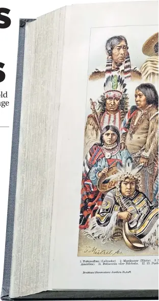  ?? ?? Picture of indigenous peoples of America in a 1904 German encycloped­ia