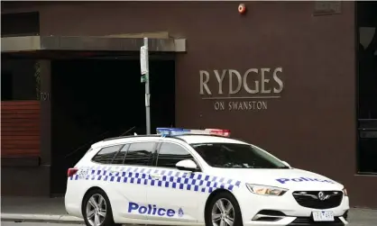  ??  ?? Hotel quarantine inquiry told Melbourne guard had no infection control training. Photograph: Quinn Rooney/Getty Images