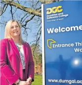  ?? ?? Delighted Principal and CEO, Joanna Campbell, at Dumfries and Galloway College