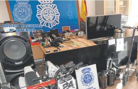  ?? // ABC ?? Objetos robados por la banda y expuestos por la Policía Nacional