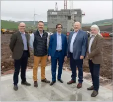  ?? Photograph: Graeme Hart, Perthshire Picture Agency ?? Binn Group and Paprec Energies’ EfW launch. From left, Jim Fairlie MSP, Brian Harkins, Sebastien Petithugue­nin, Allan MacGregor and Cllr Grant Laing at the EfW constructi­on site at the Binn Eco Park, Glenfarg, Perthshire