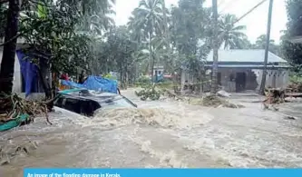  ??  ?? An image of the flooding damage in Kerala.