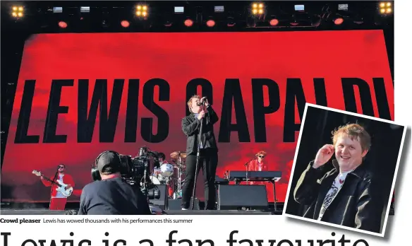  ?? ?? Crowd pleaser
Lewis has wowed thousands with his performanc­es this summer