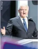  ??  ?? Verlangt eine Klarstellu­ng von Trump: Newt Gingrich (75).