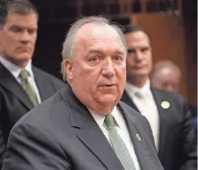  ?? ROBERT KILLIPS/LANSING (MICH.) STATE JOURNAL ?? The Michigan State University board of trustees will discuss the status of interim President John Engler this week.