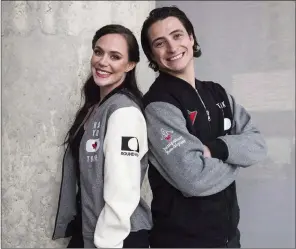  ?? ?? Contribute­d
Tessa Virtue, left, and Scott Moir in a file photo from the 2018 Olympics.
