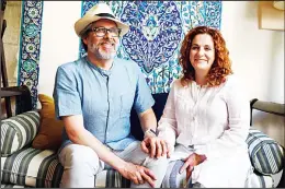  ??  ?? Israeli-American novelist Ayelet Waldman (right), and her spouse American novelist Michael Chabon pose for a picture in Jerusalem on June 18. (AFP)