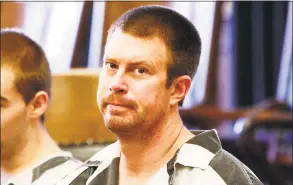  ?? Larry Beckner / Associated Press ?? In this May 8, 2012, file photo, Ryan Leaf sits in a Cascade County courtroom in Great Falls, Mont. Leaf was arrested Friday on a domestic battery charge in Palm Desert, Calif.