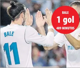  ??  ?? BALE 1 gol 489 MINUTOS