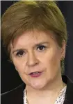  ??  ?? WARNING Nicola Sturgeon