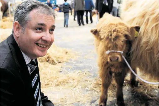  ??  ?? MESSAGE: Rural Affairs Secretary Richard Lochhead believes independen­ce will deliver major gains for farmers
