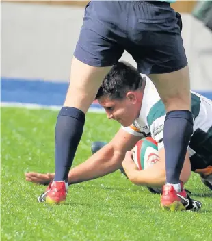  ??  ?? Ed Siggery crosses for Merthyr