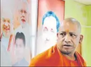  ?? PTI ?? Uttar Pradesh chief minister Yogi Adityanath at a press conference at the BJP office in Agartala on Tuesday.