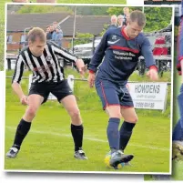  ?? PICTURES: STEVE MILLER ?? Action from the Sportsworl­d North Northumber­land League Sanderson Cup Final at Alnwick between North Sunderland (stripes) and Tweedmouth Harrow which Tweedmouth comprehens­ively won 6-1