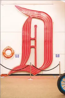  ??  ?? This two-story neon “D” originally graced the Disneyland Hotel.