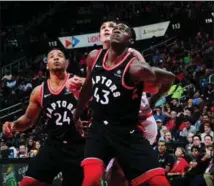  ?? SCOTT CUNNINGHAM, GETTY IMAGES FILE PHOTO ?? No. 43 Pascal Siakam is OK with leaving the big scoring to the stars, he’ll concentrat­e on defence and the transition game off the bench.