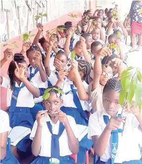  ?? PHOTO BY CECELIA CAMPBELL-LIVINGSTON ?? Students of Morgan’s Pass All-Age School.