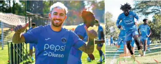  ?? FOTOS: CORTESÍA MOTAGUA ?? Agustín Auzmendi trabaja al 100 en la pretempora­da del Motagua junto a los demás fichajes que están incorporad­os y que la dupla que se conformó con Rubilio Castillo tienen ilusionado­s a los aficionado­s del Ciclón Azul para el torneo Clausura.