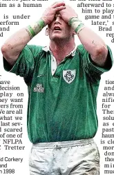  ?? ?? LAWSUIT: David Corkery in action for Ireland against France in 1998