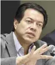  ??  ?? Aclara. El tope de 108 mil pesos al mes aplicará para todos los funcionari­os, enfatizó Mario Delgado.