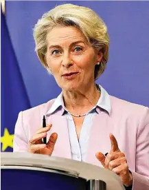  ?? ?? Ursula von der Leyen, presidenta de la Comisión Europea.
