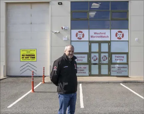  ??  ?? Wexford Marinewatc­h’s new facility in Westpoint Centre with MarineWatc­h CEO Frank Flanagan.