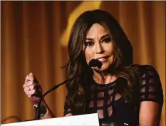  ?? Rick Diamond / TNS ?? Robin Meade speaks at “GCAPP Empower Party to Benefit Georgia's Youth” at The Fox Theatre on Nov. 14, 2019, in Atlanta.