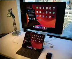  ??  ?? Apple only lets you mirror your 2018 ipad Pro’s screen to another display with a wired USB-C connection.