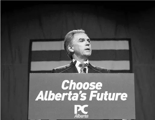  ?? Jason Franson / The Cana dian Pres ?? Alberta Premier Jim Prentice says he called an election because he wanted a mandate for his budget. But the campaign isn’t following the script. It’s become about trust, and the fact the Tories no longer enjoy it, Jen Gerson writes.