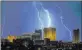  ??  ?? Las Vegas Review-journal Lightning strikes over the Las Vegas Valley on Wednesday.